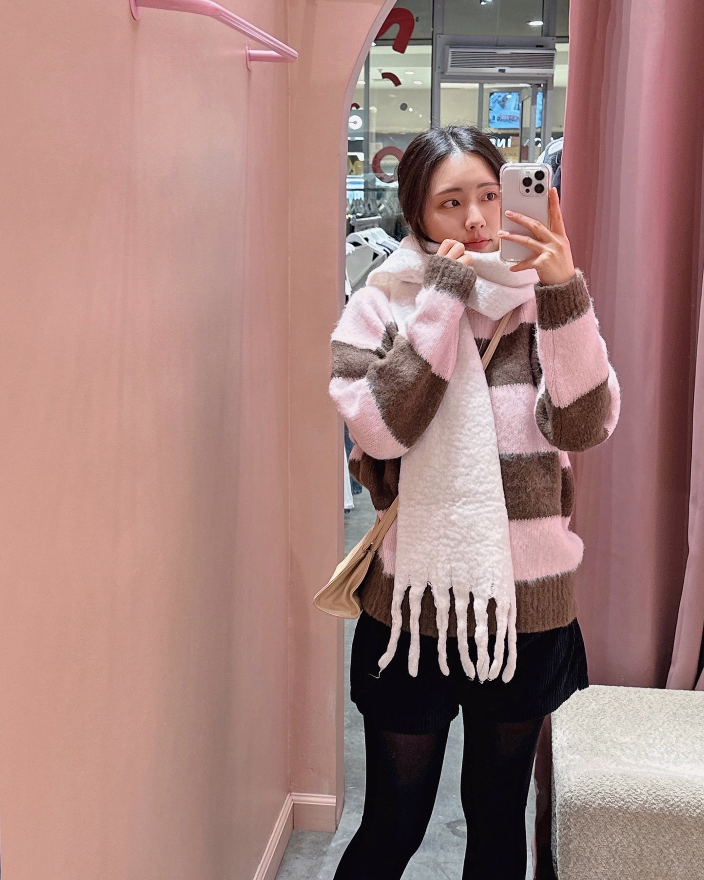 Chunky Stripe Alpaca Sweater