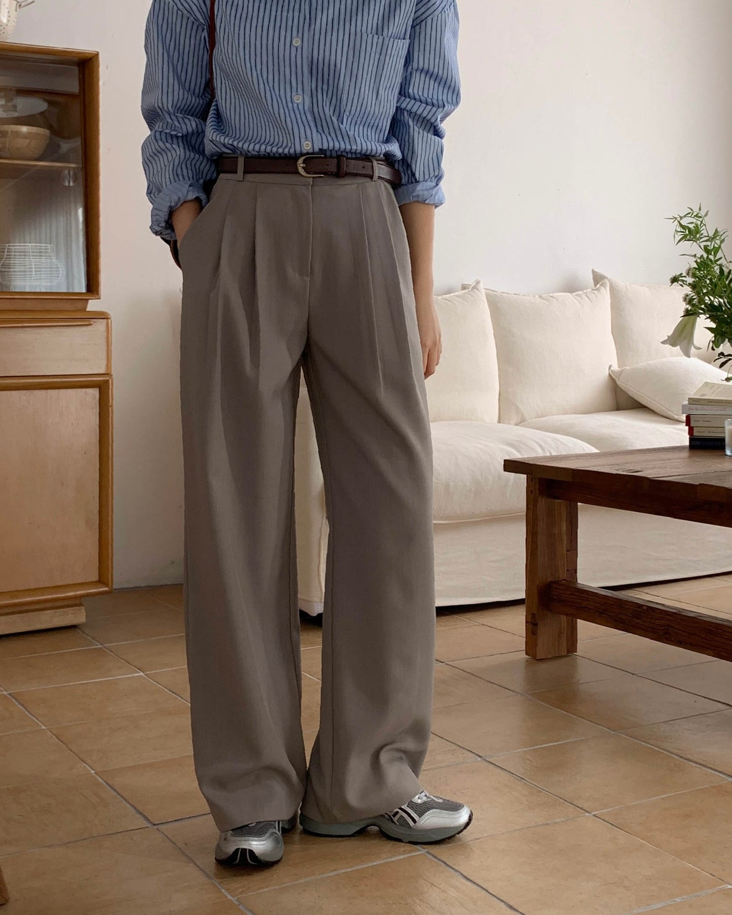 Double-Pleat Tailored Trousers