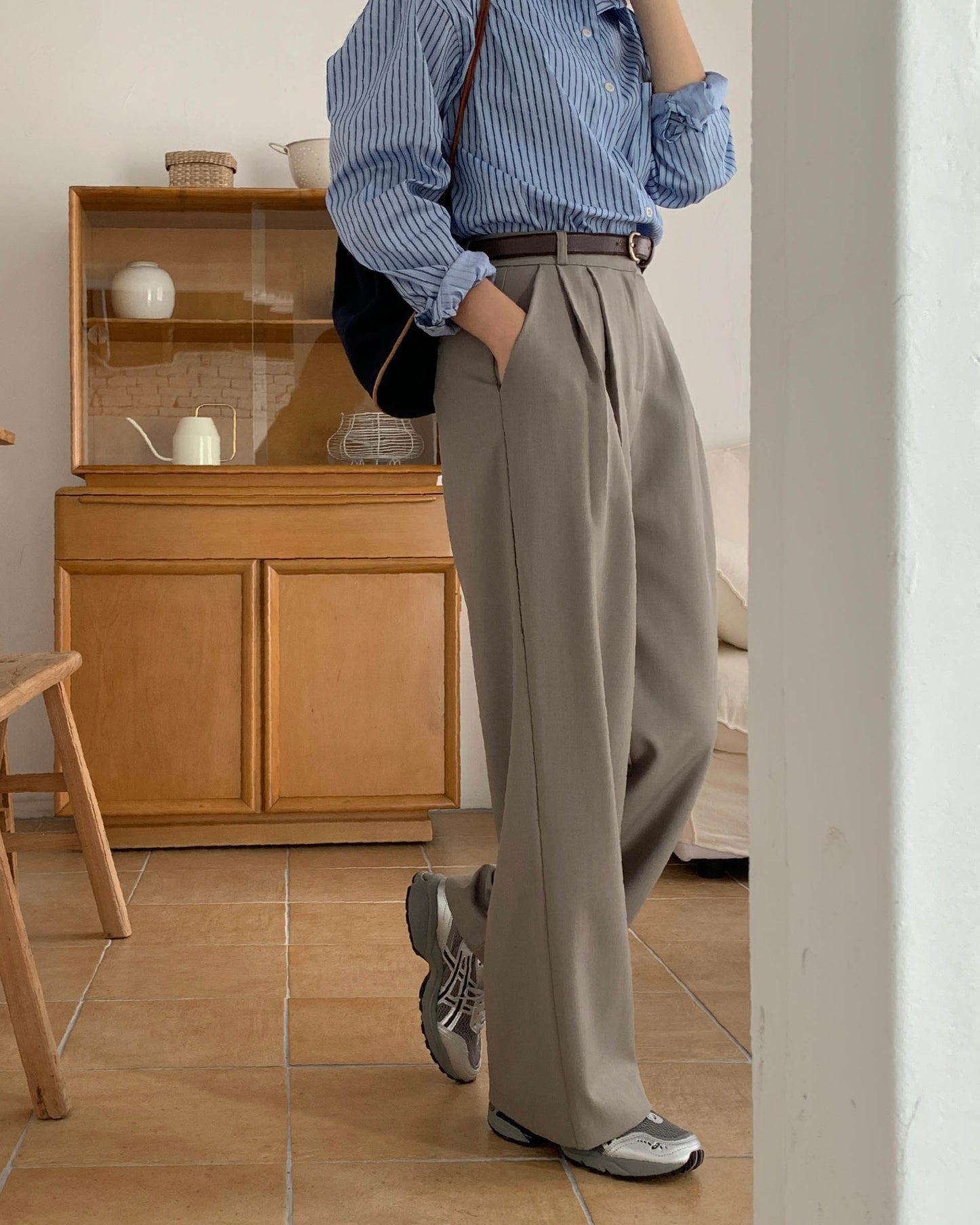 Double-Pleat Tailored Trousers