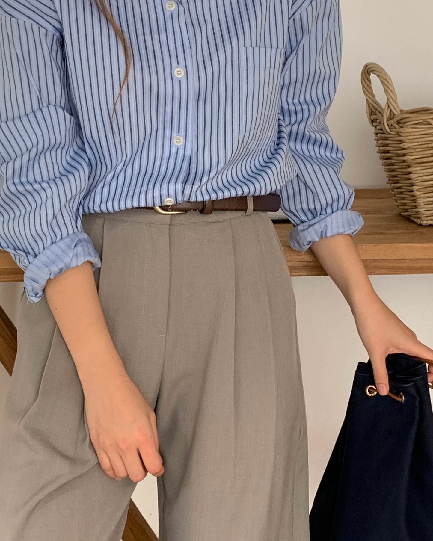 Double-Pleat Tailored Trousers