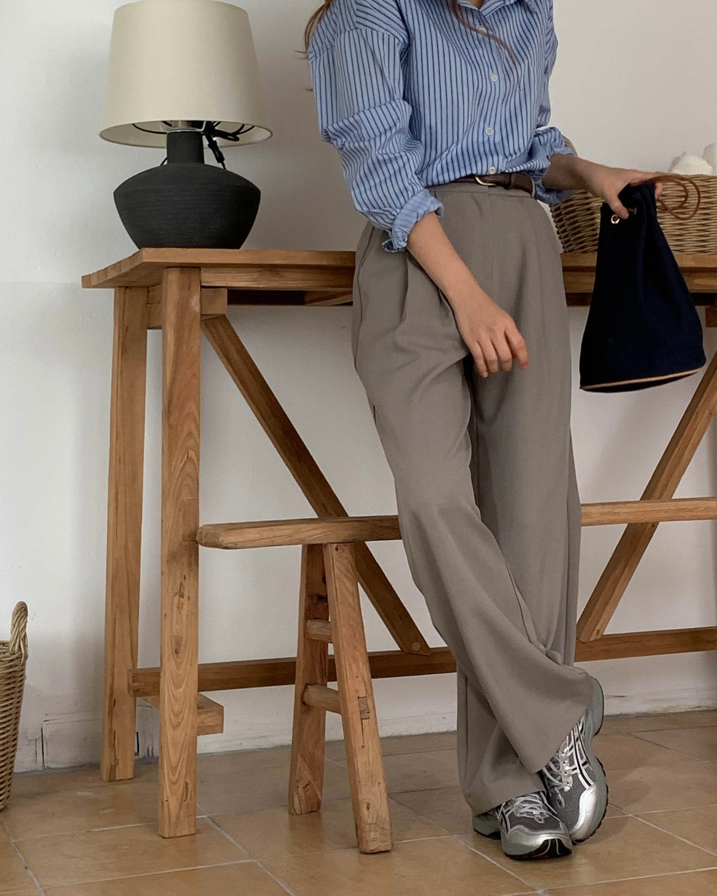 Double-Pleat Tailored Trousers