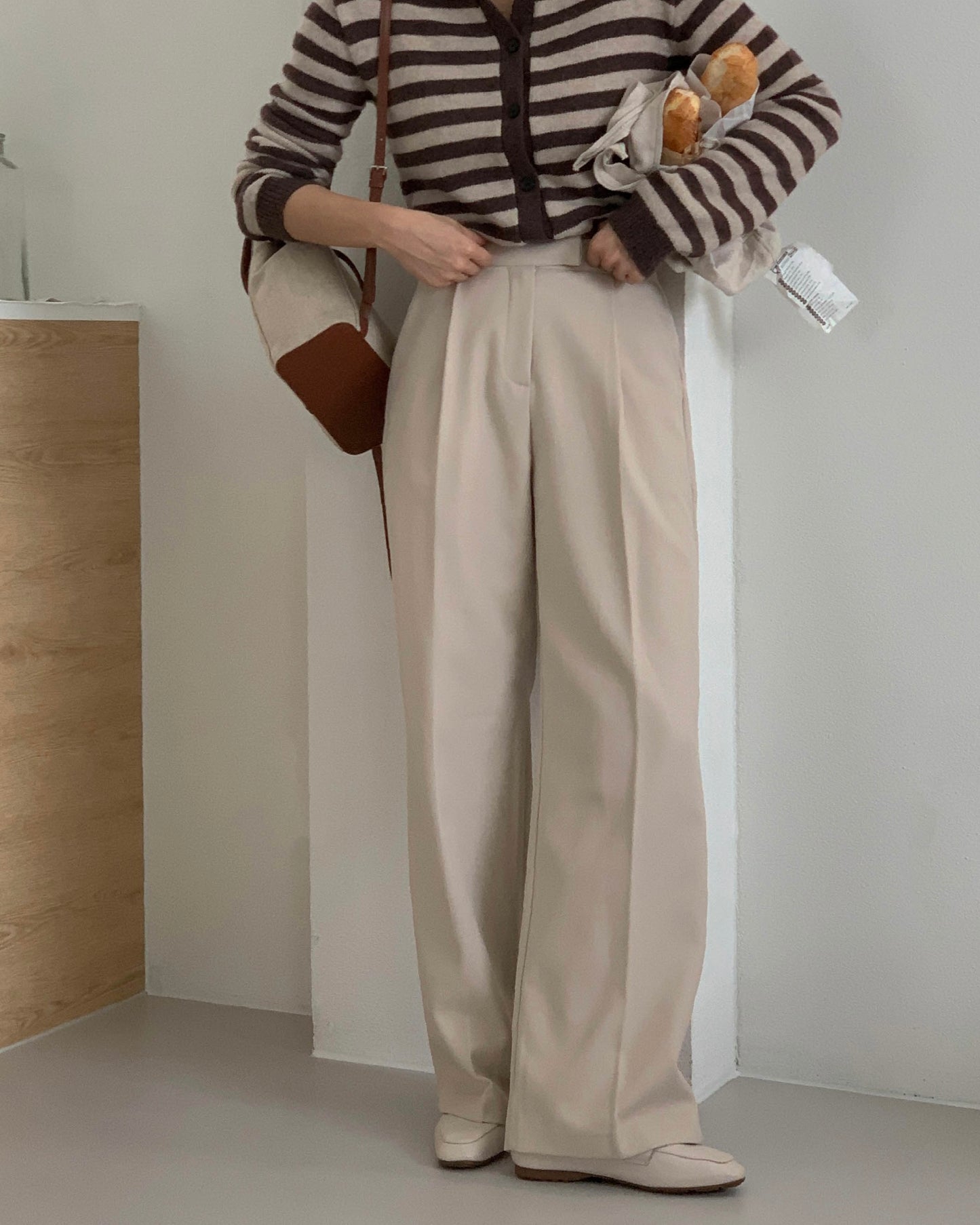 Fleece-Lined Wide Trousers