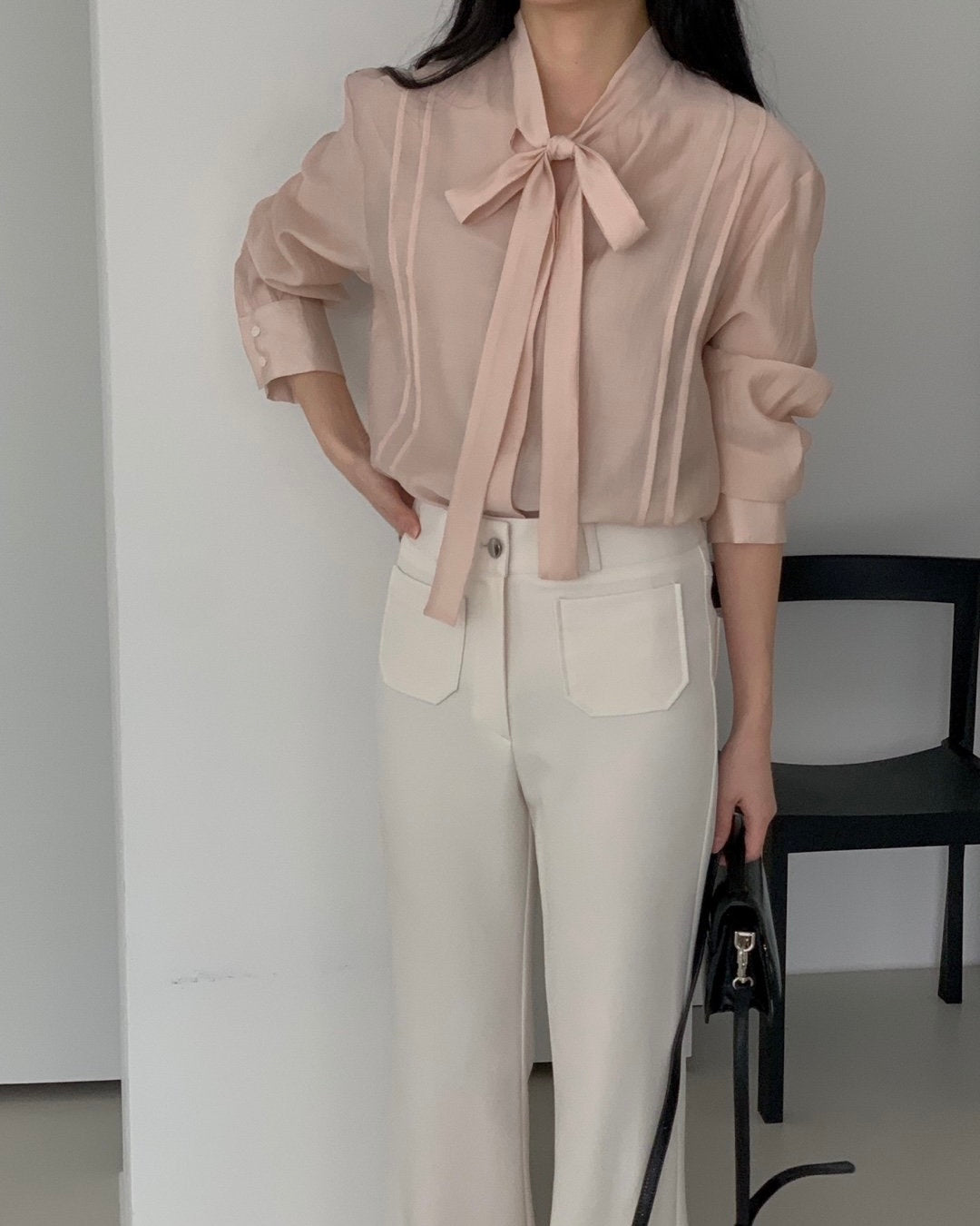 Sheer Bow Blouse