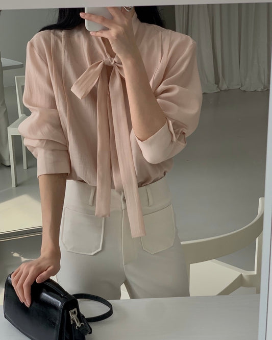 Sheer Bow Blouse