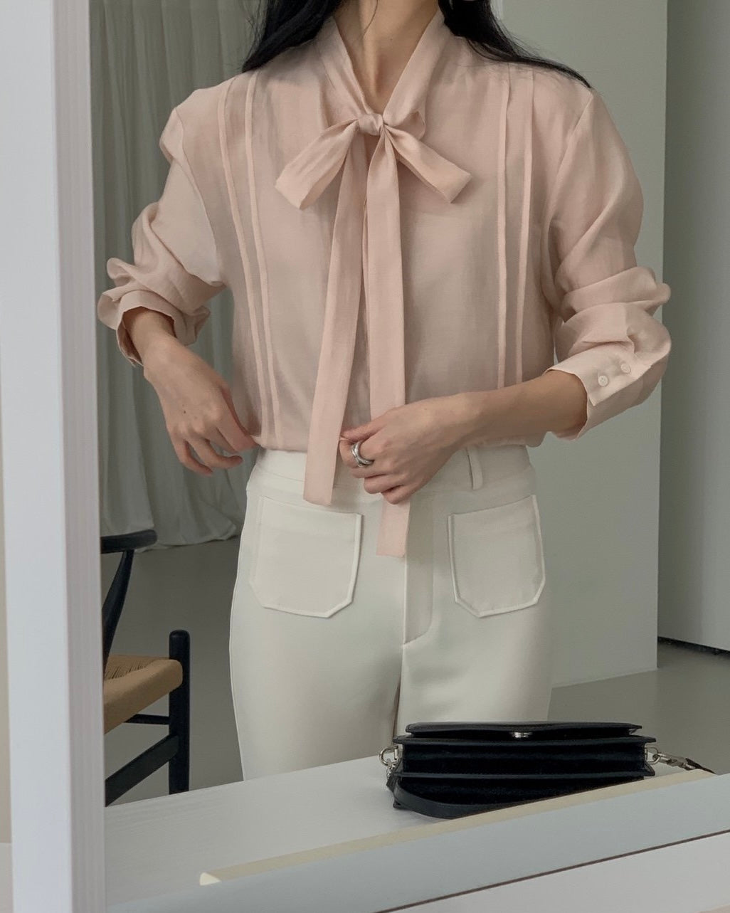 Sheer Bow Blouse