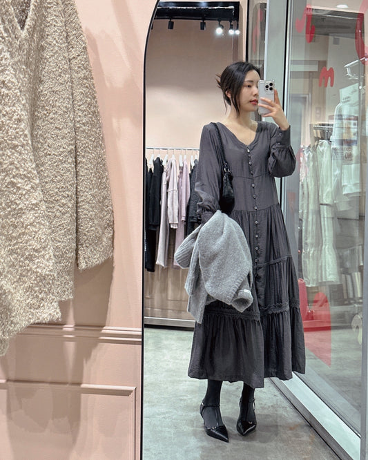 French Vintage Tiered Dress