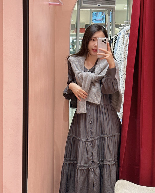 French Vintage Tiered Dress