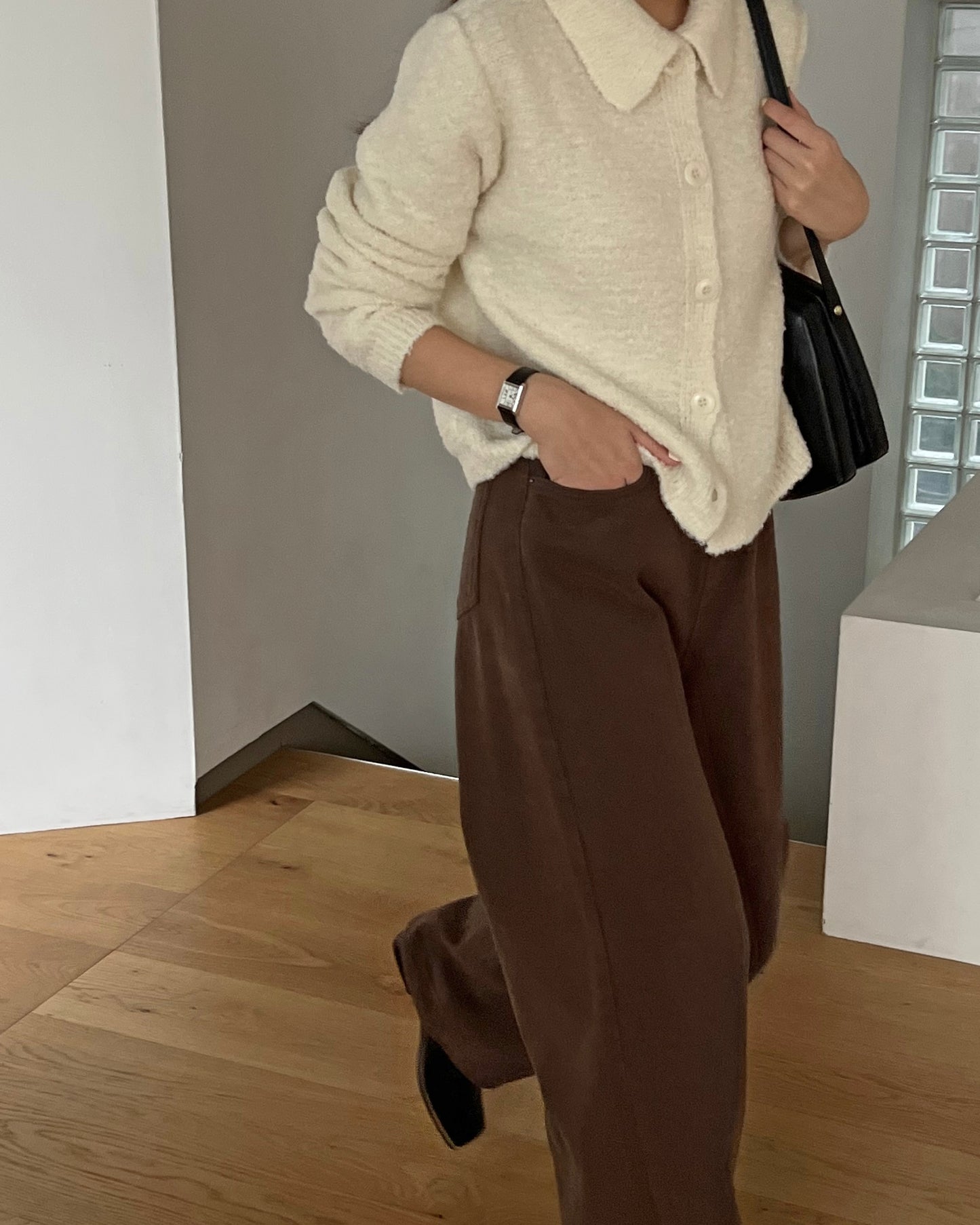 Soft Peached Brown Pants