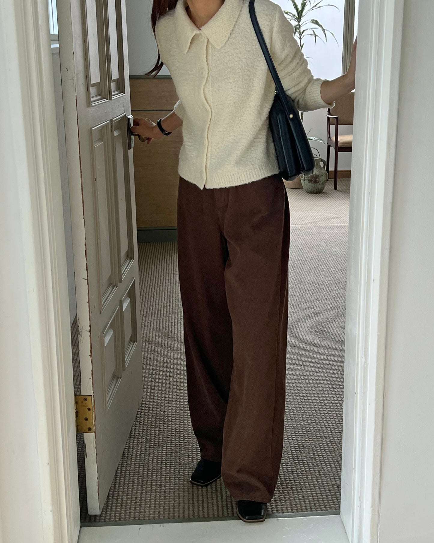 Soft Peached Brown Pants