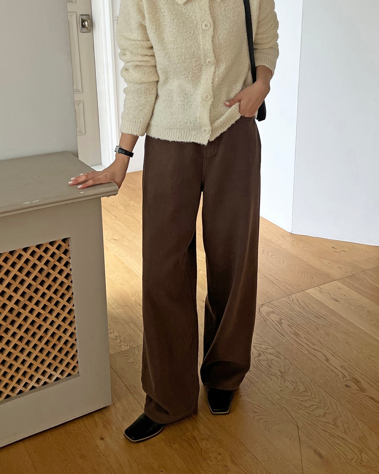 Soft Peached Brown Pants