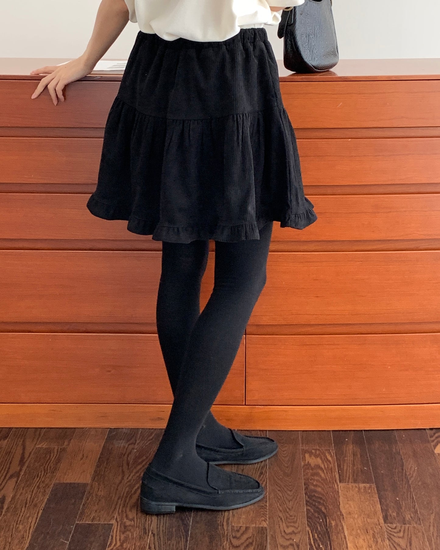 Tiered Corduroy Skort