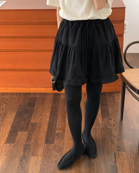 Tiered Corduroy Skort