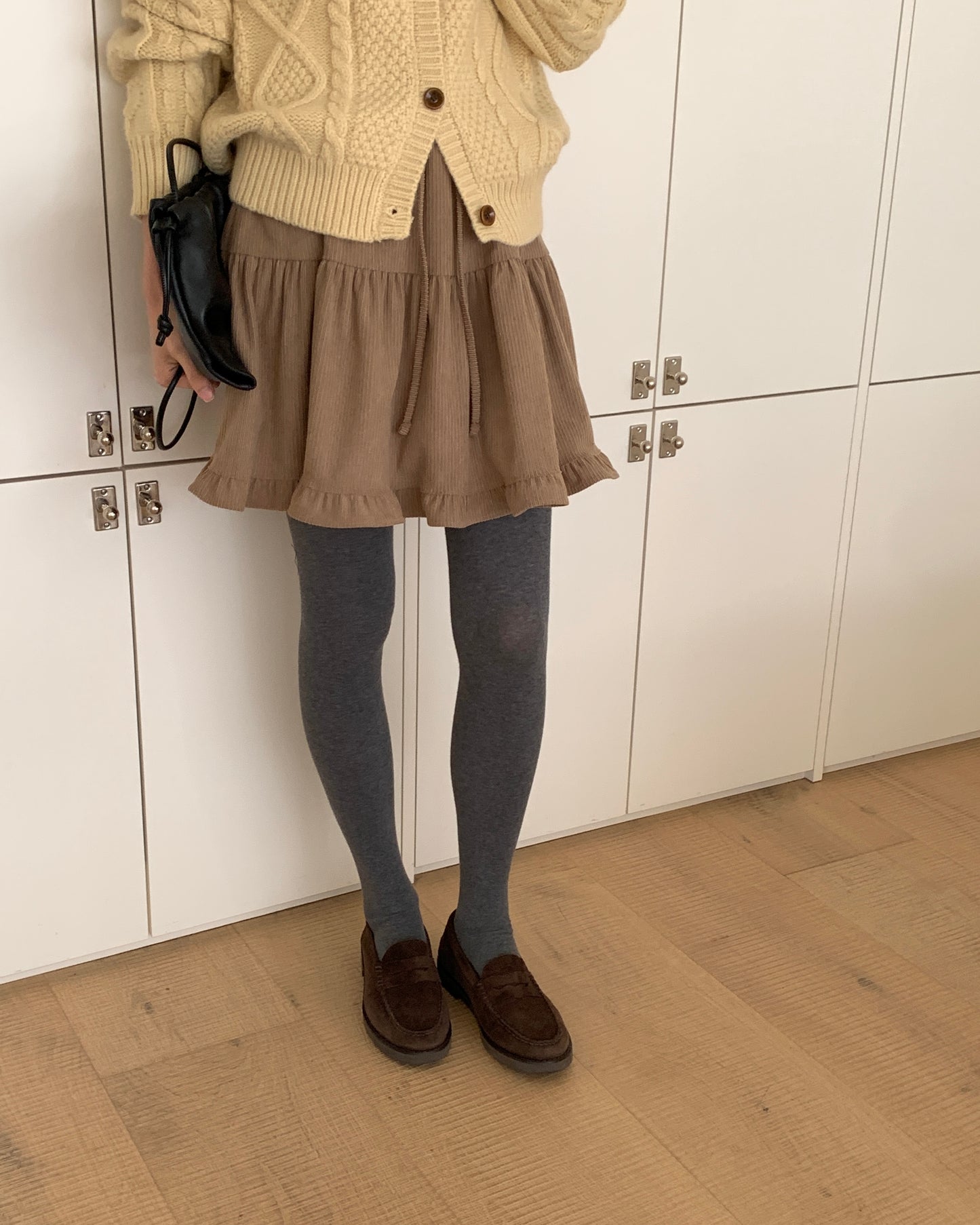 Tiered Corduroy Skort