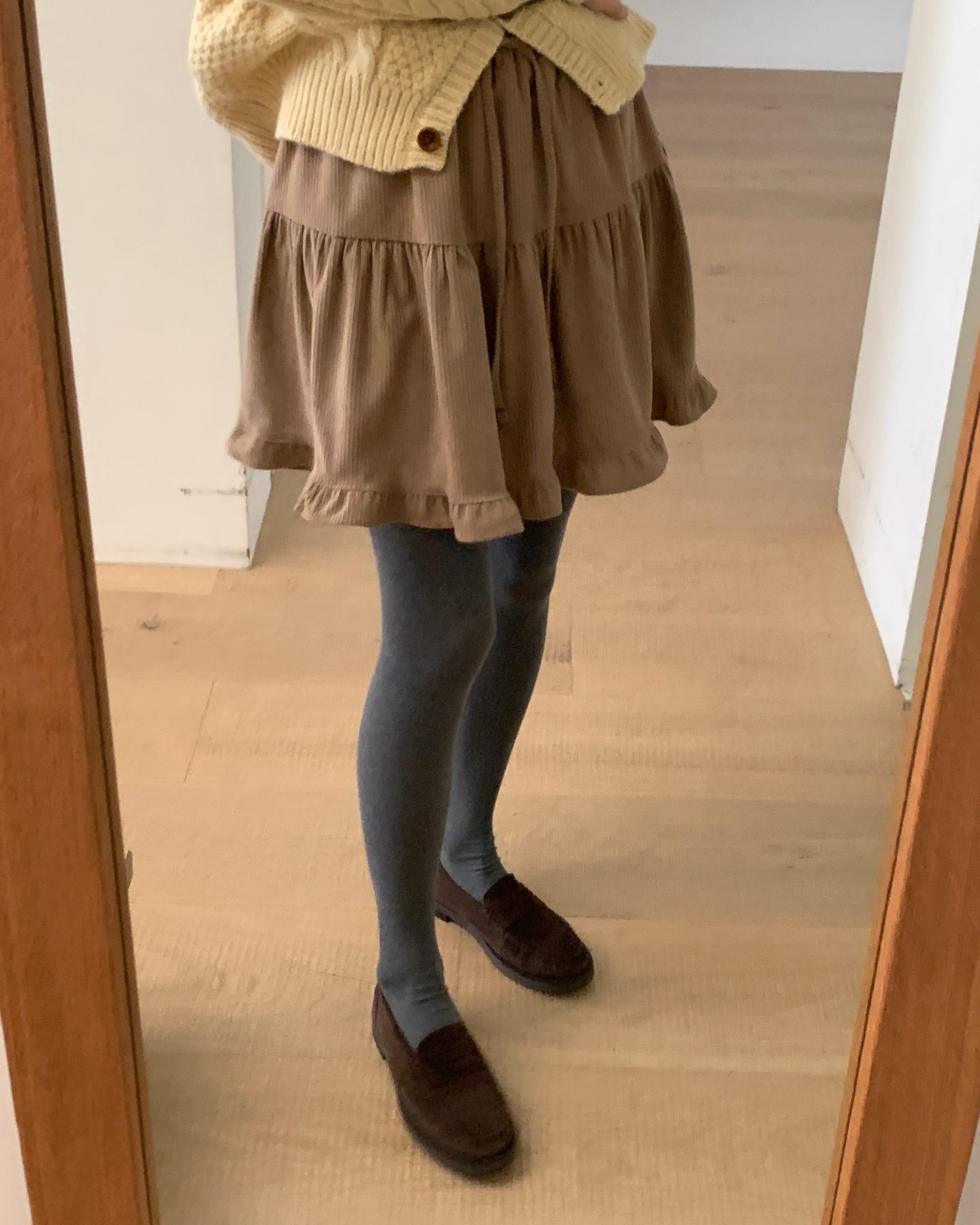 Tiered Corduroy Skort