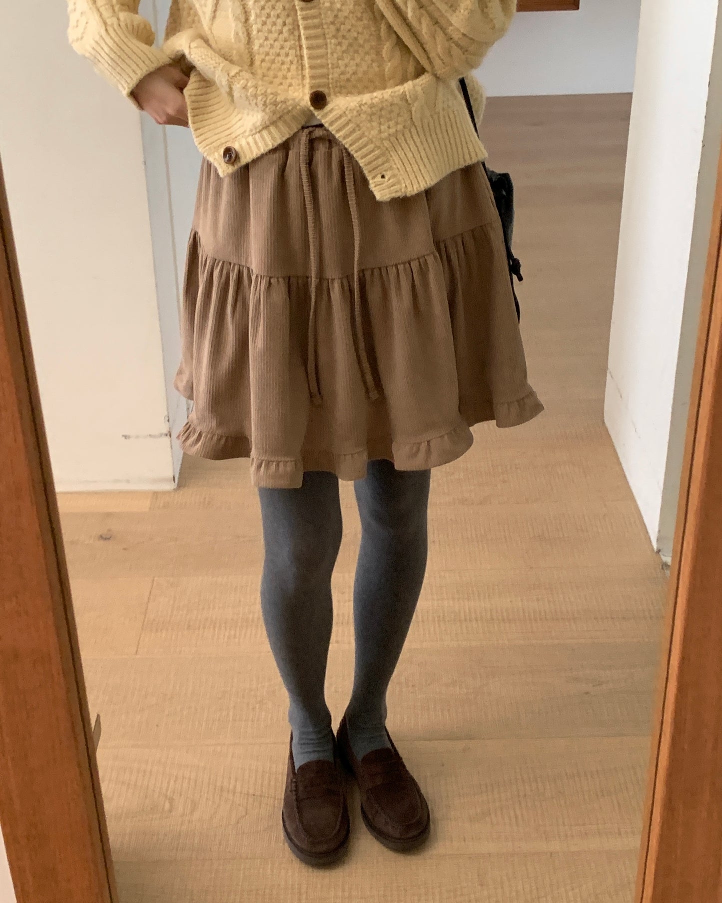 Tiered Corduroy Skort