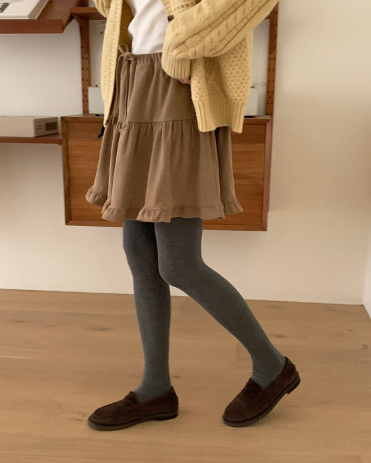 Tiered Corduroy Skort