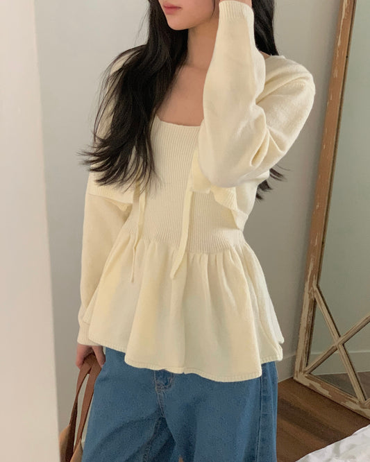 Peplum Cami Crop Set