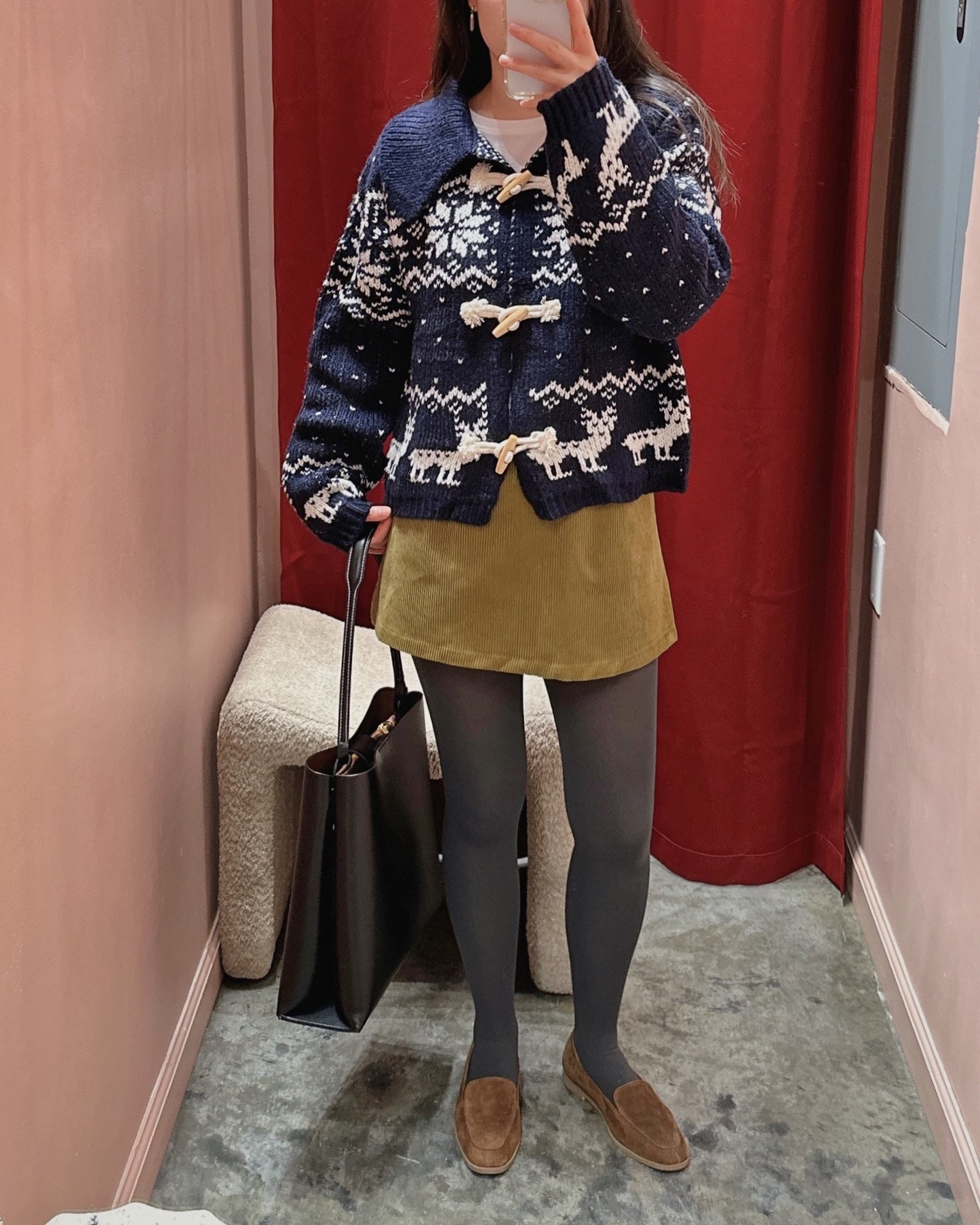 Low Rise Corduroy Mini Skort