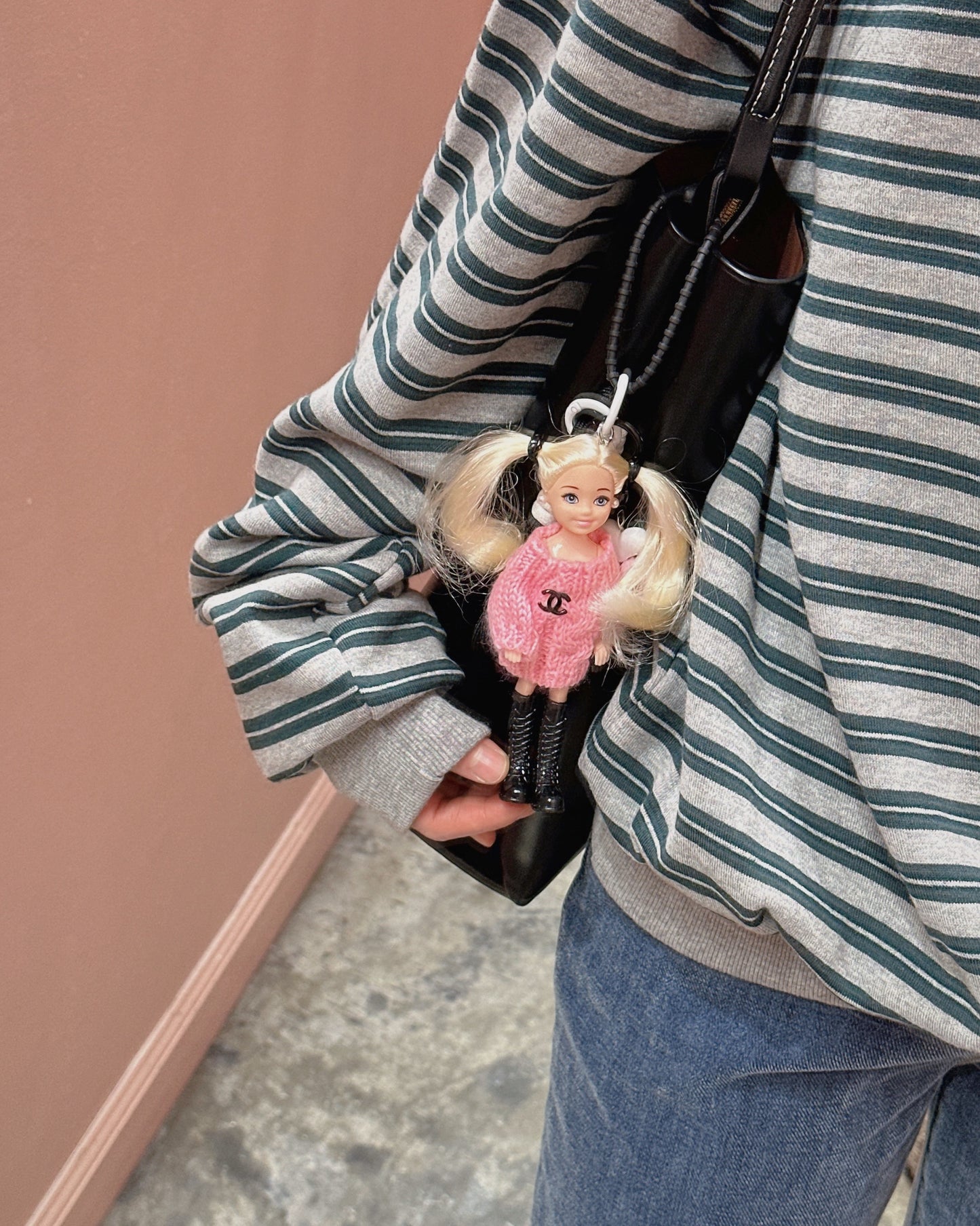 Retro Stripe Polo Sweatshirt