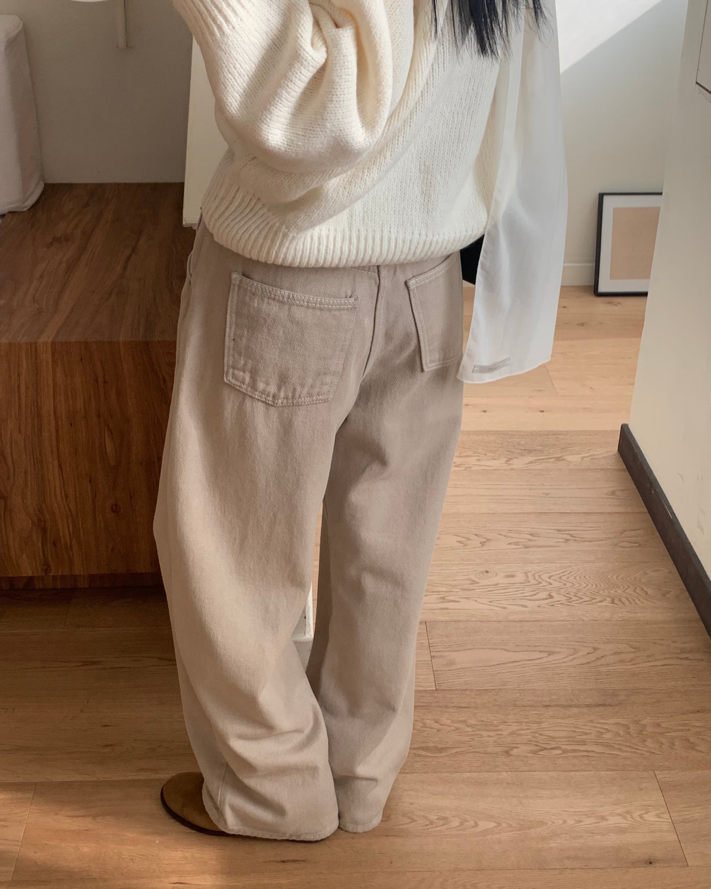 Peach Brushed Cotton Pants