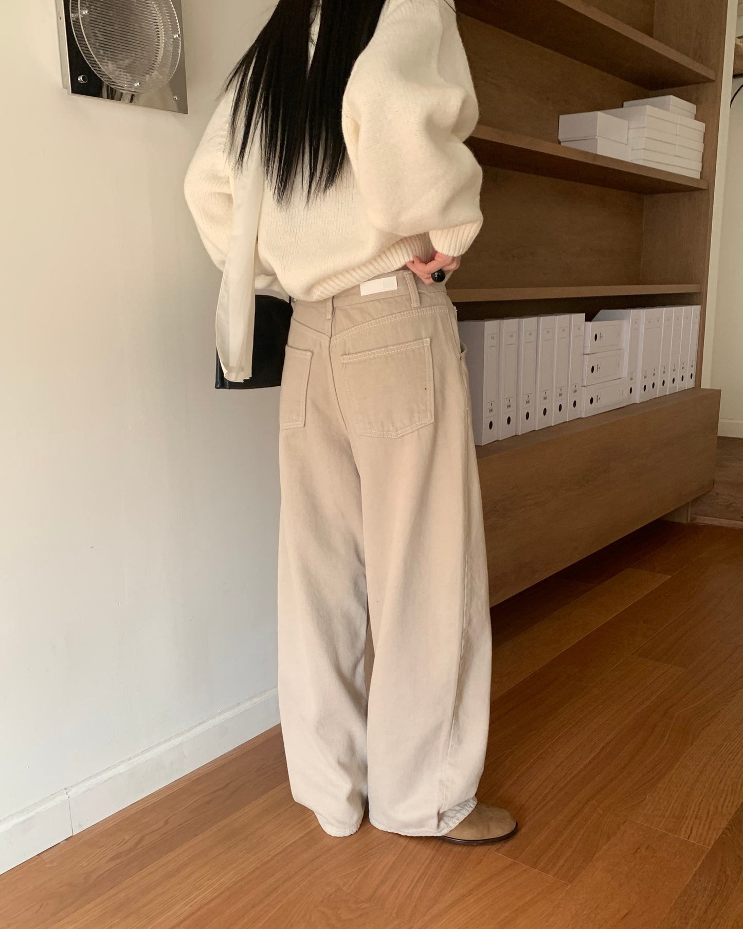 Peach Brushed Cotton Pants