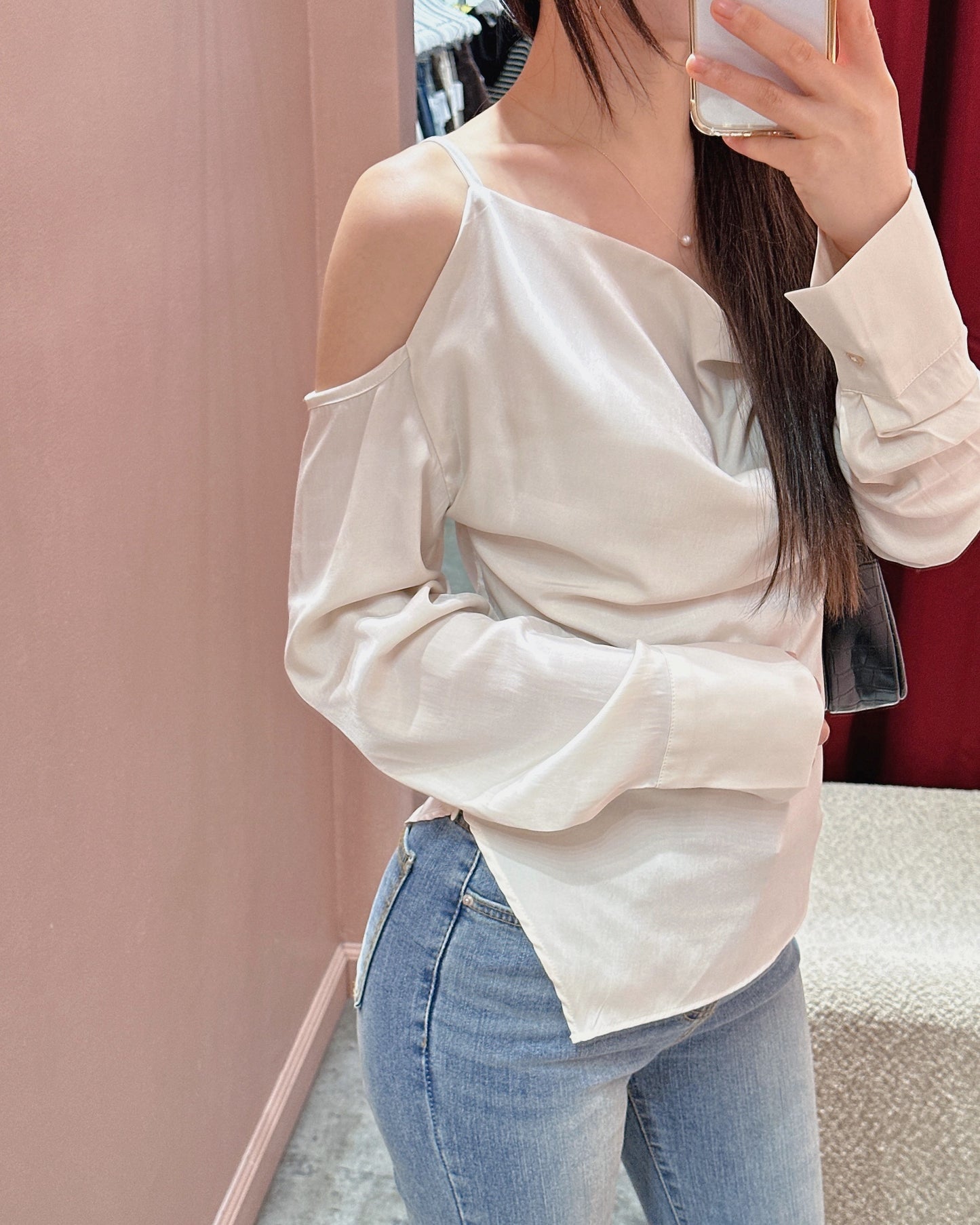 Draped Silky Blouse