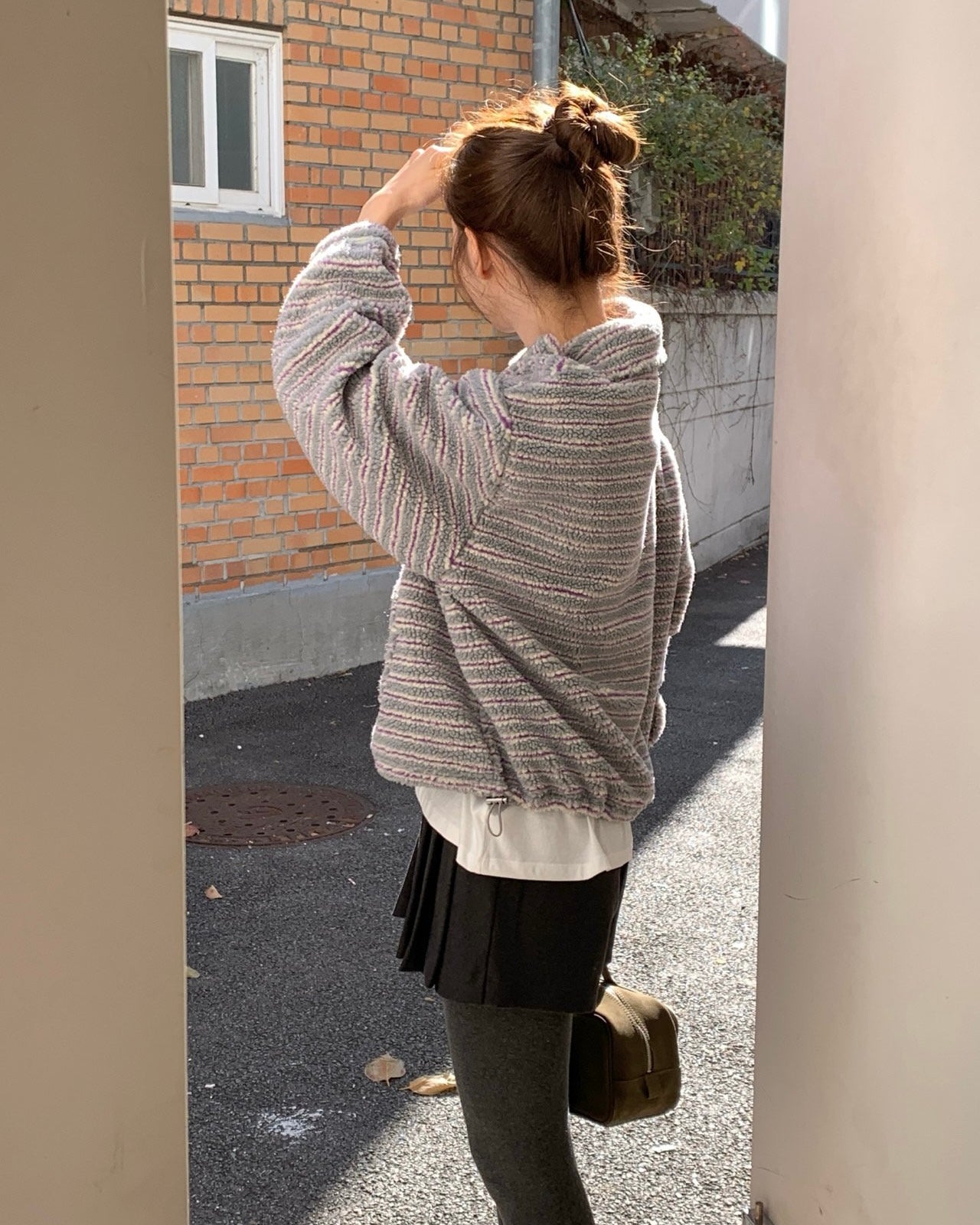 Striped Teddy Pullover