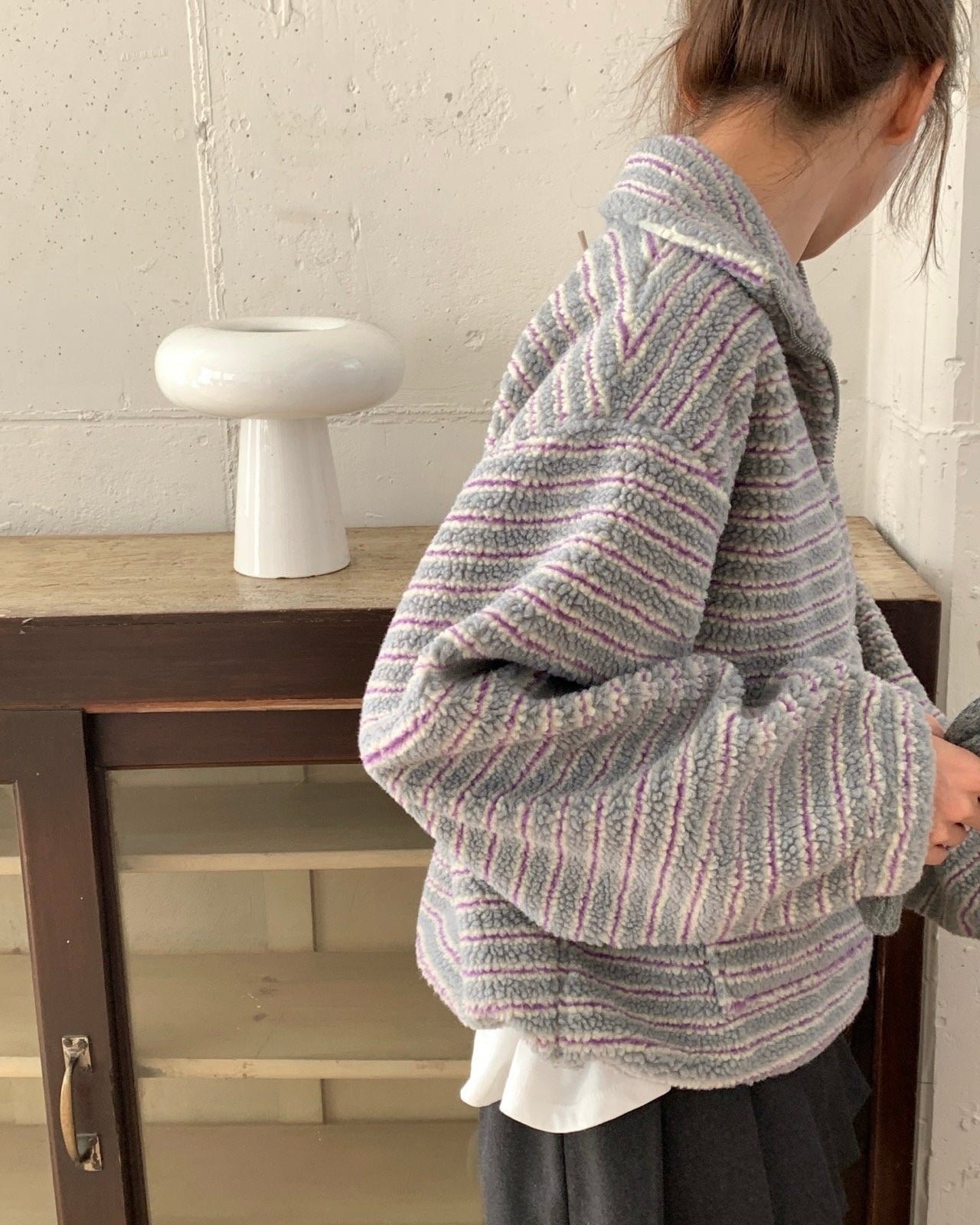 Striped Teddy Pullover