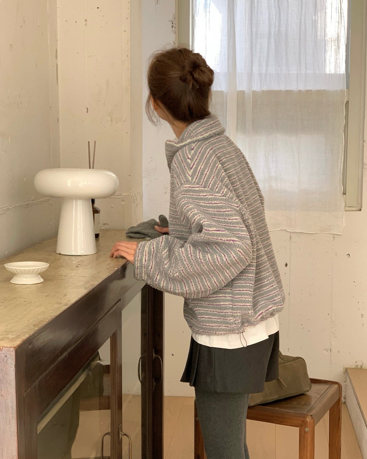 Striped Teddy Pullover