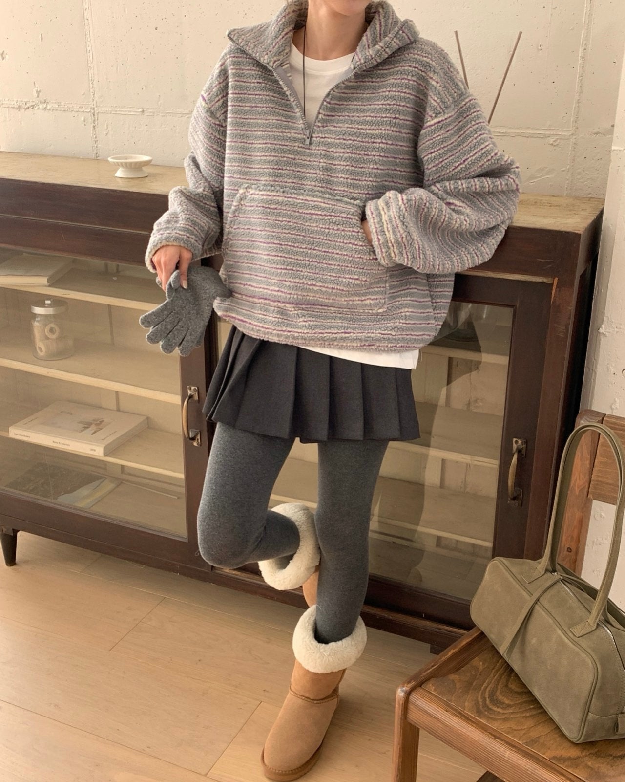 Striped Teddy Pullover