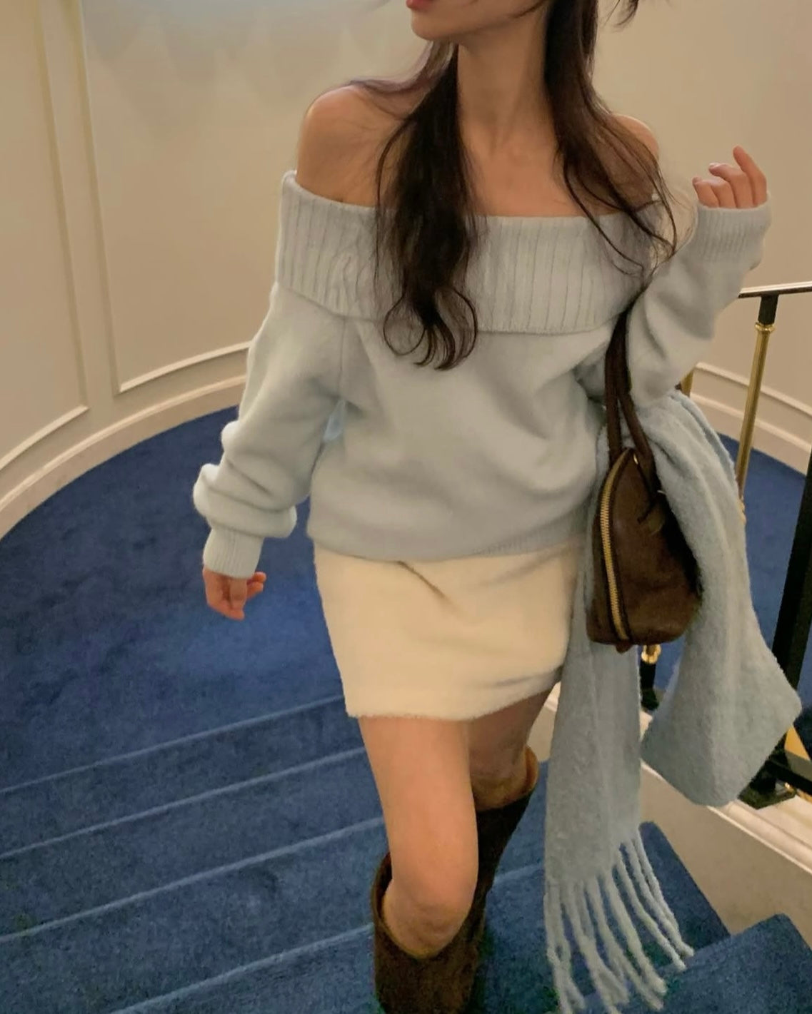 Foldover Alpaca Wool Sweater