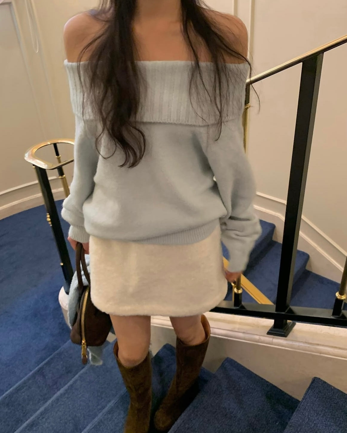 Foldover Alpaca Wool Sweater