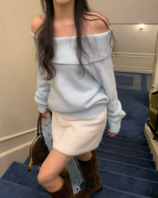 Foldover Alpaca Wool Sweater