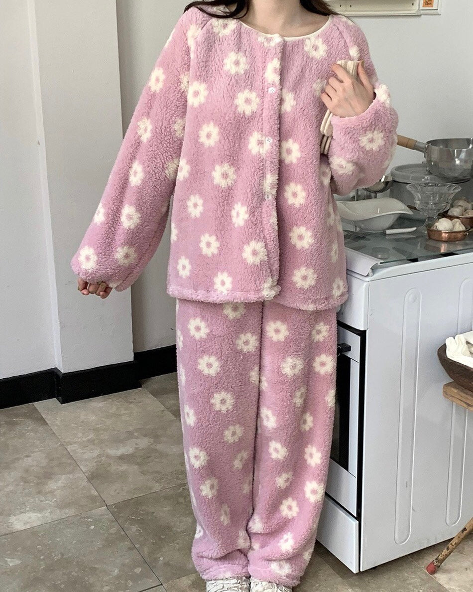 Daisy Fleece Pajama Set