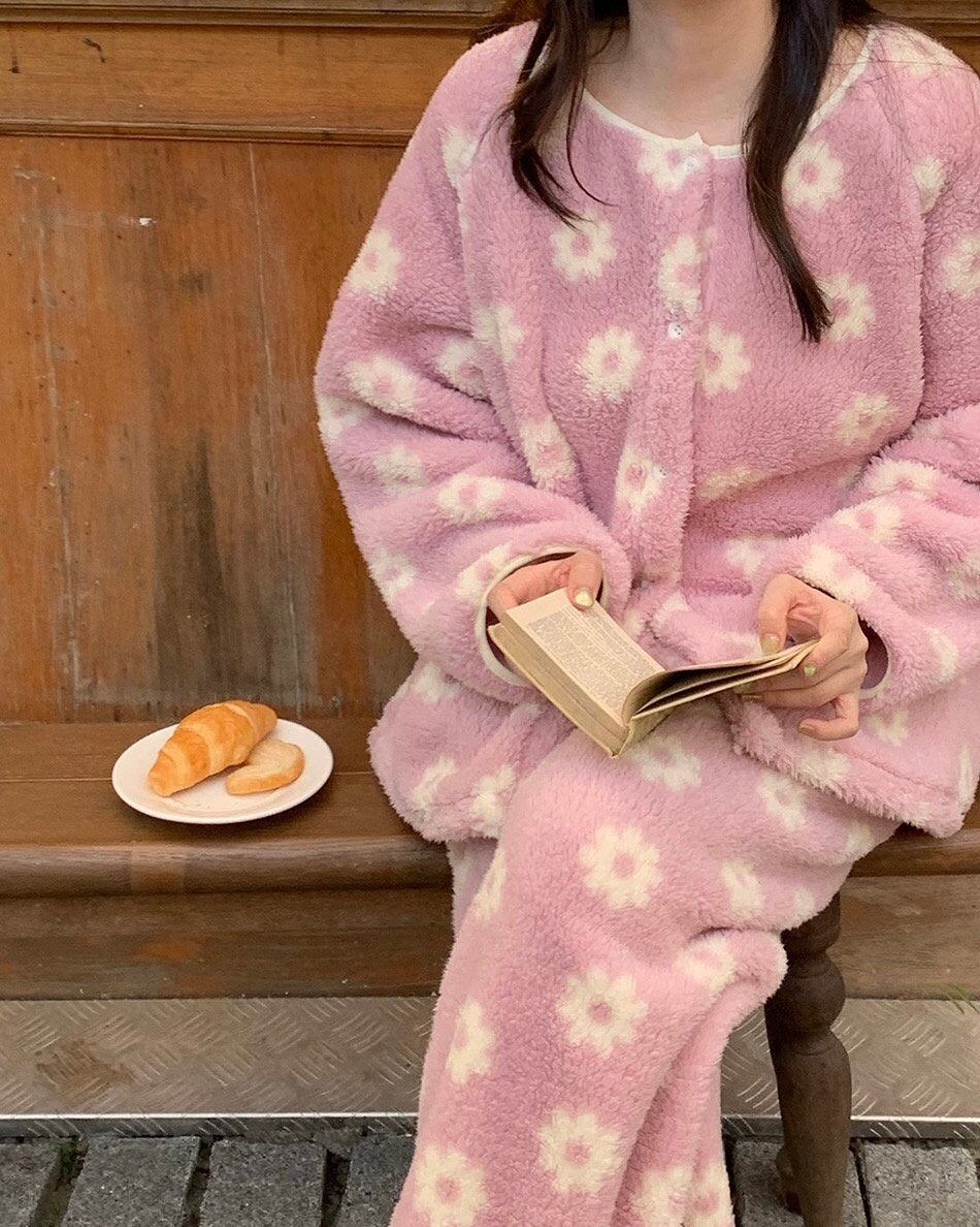 Daisy Fleece Pajama Set
