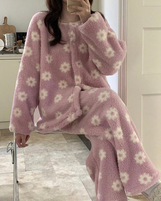 Daisy Fleece Pajama Set