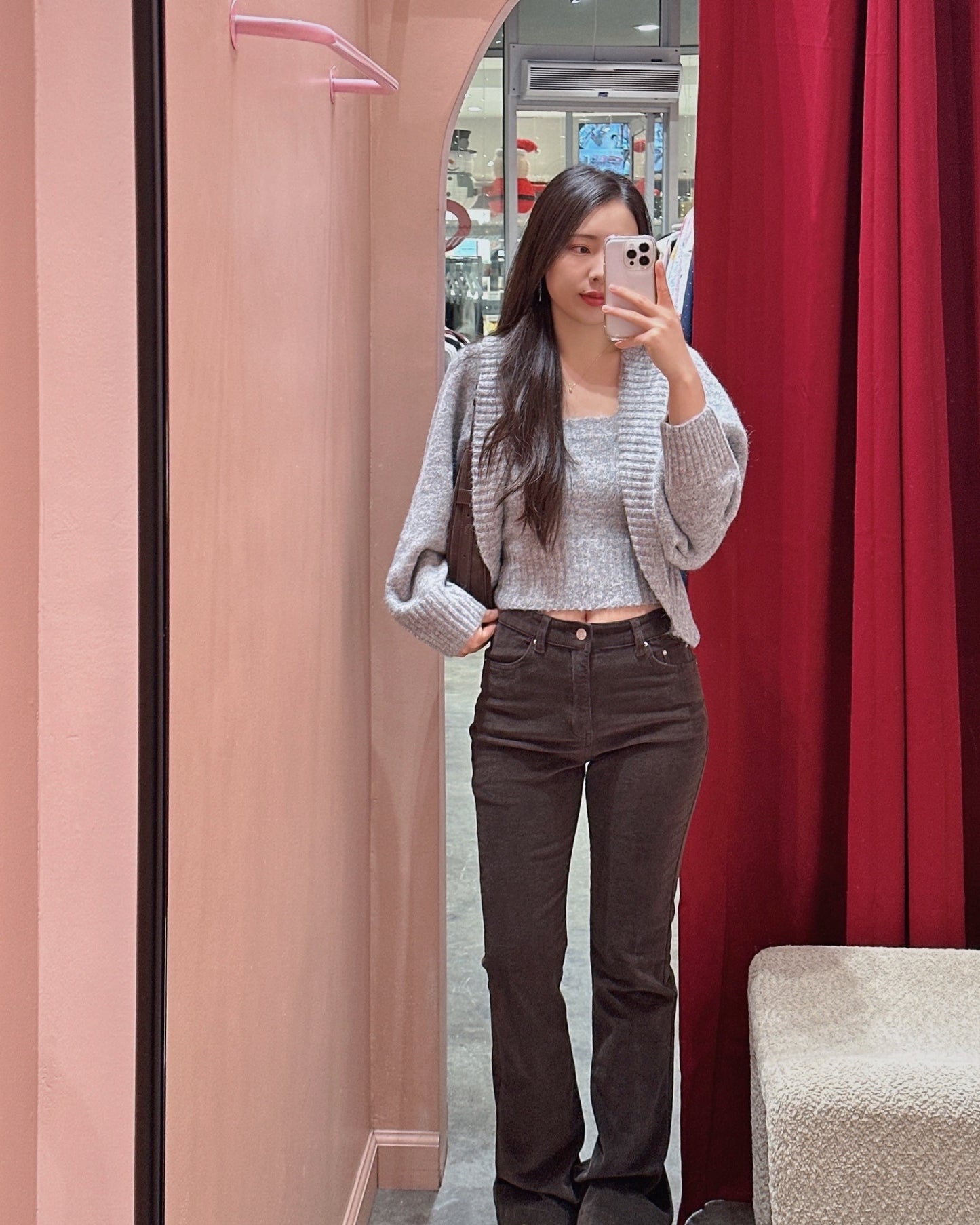 High-Rise Bootcut Corduroy Pants