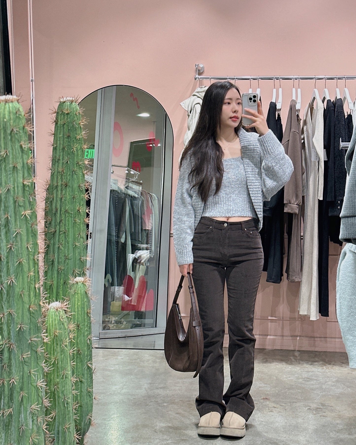 High-Rise Bootcut Corduroy Pants