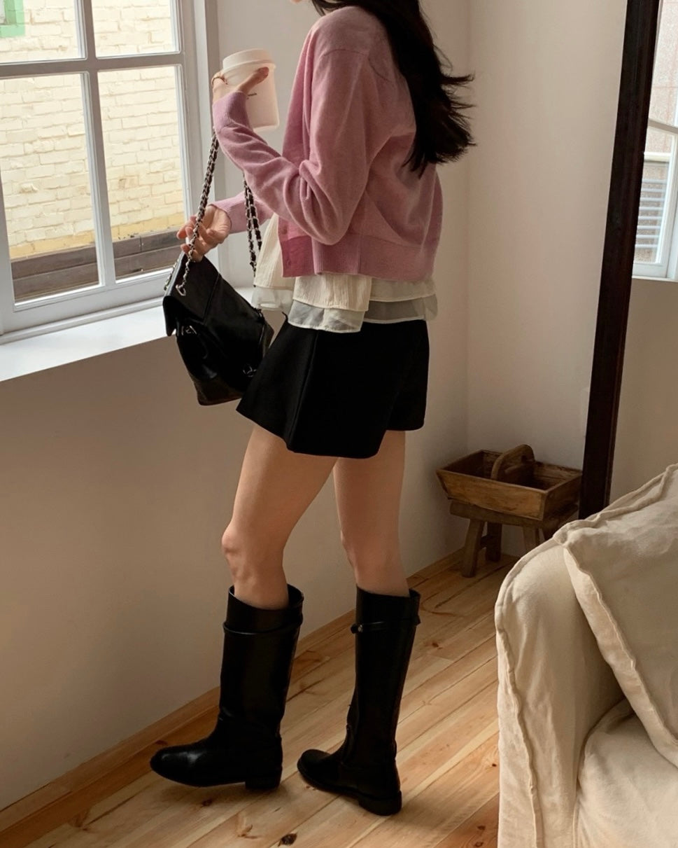 Minimal Cropped Cardigan