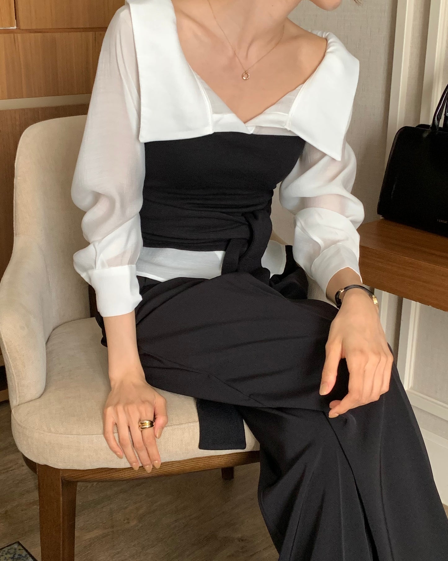 Sheer Bustier Blouse