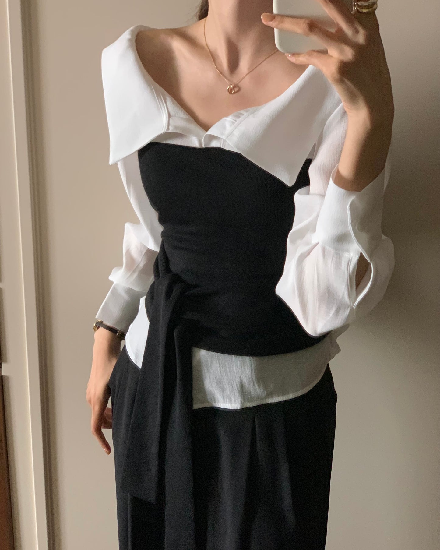 Sheer Bustier Blouse