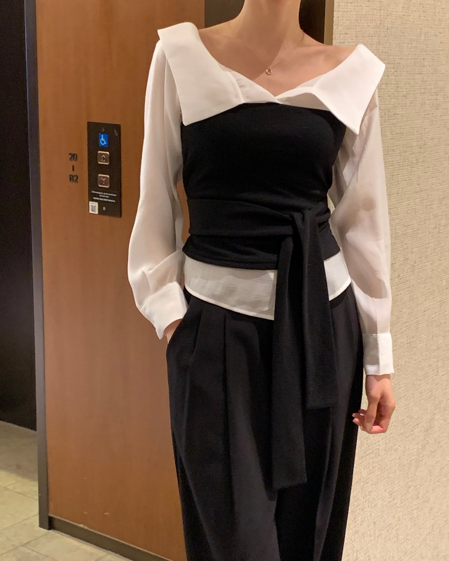 Sheer Bustier Blouse