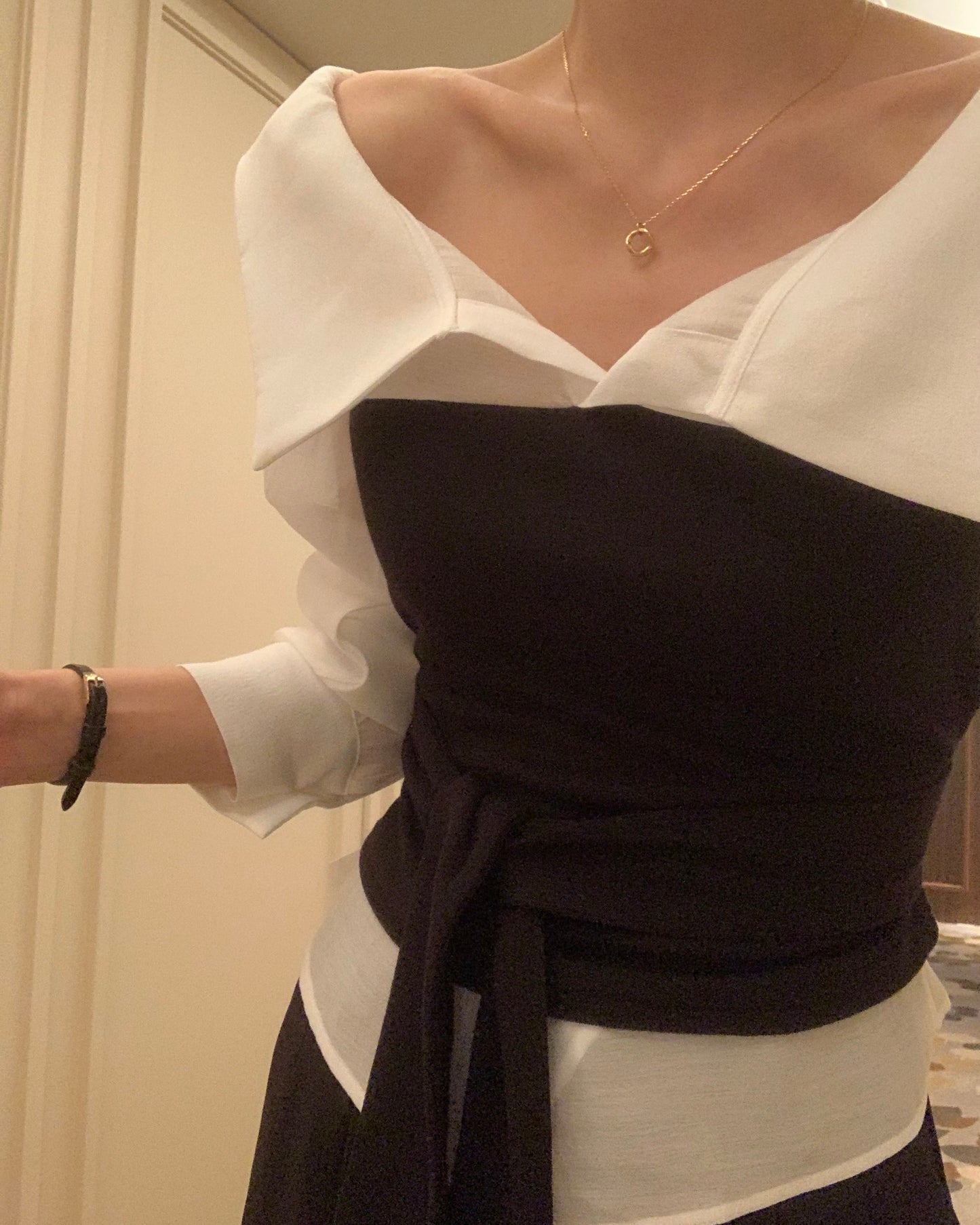 Sheer Bustier Blouse