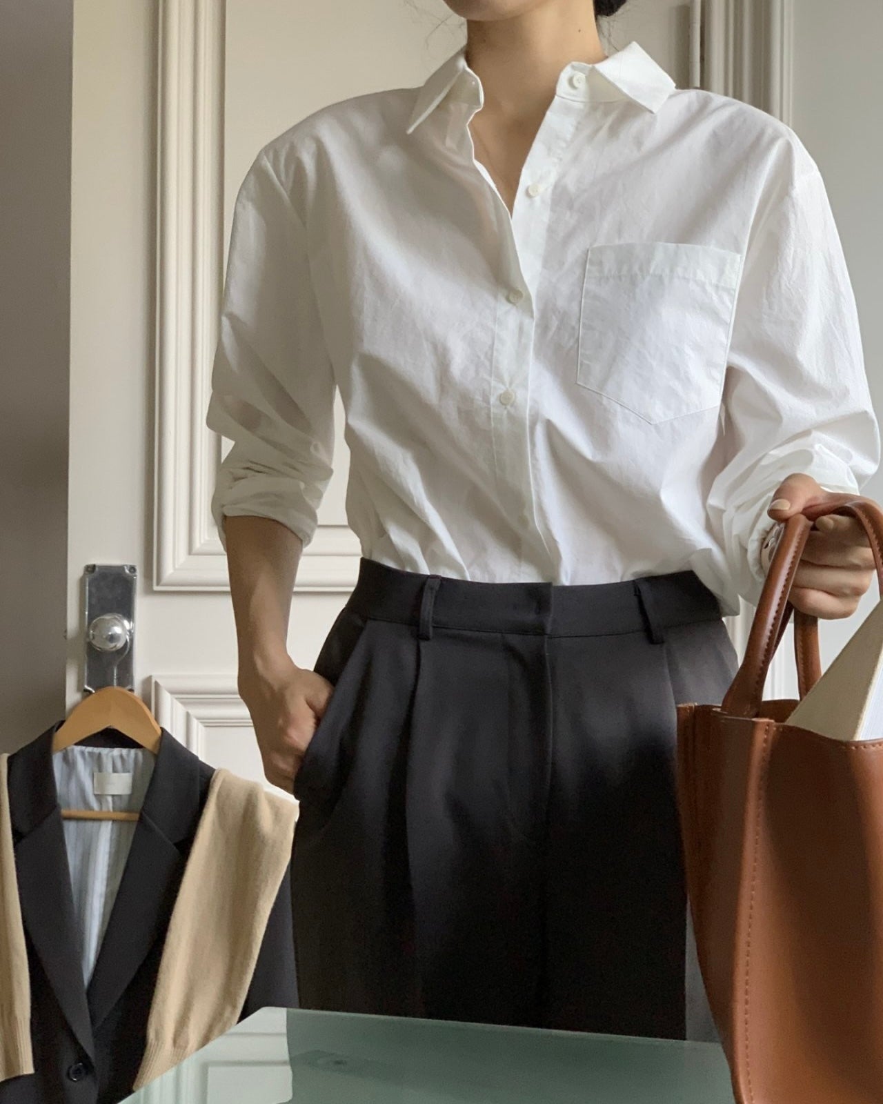 Minimal Pocket Cotton Shirt