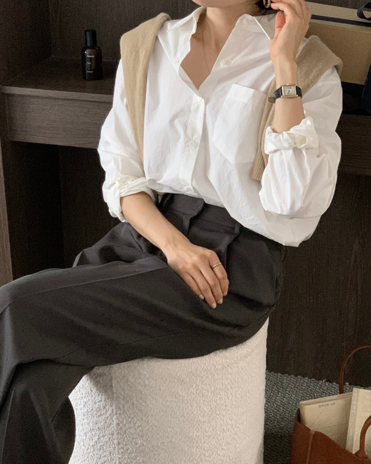 Minimal Pocket Cotton Shirt