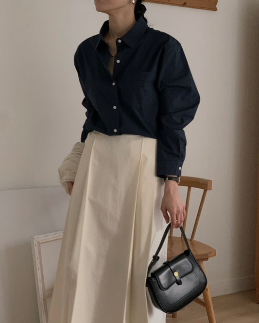 Minimal Pocket Cotton Shirt