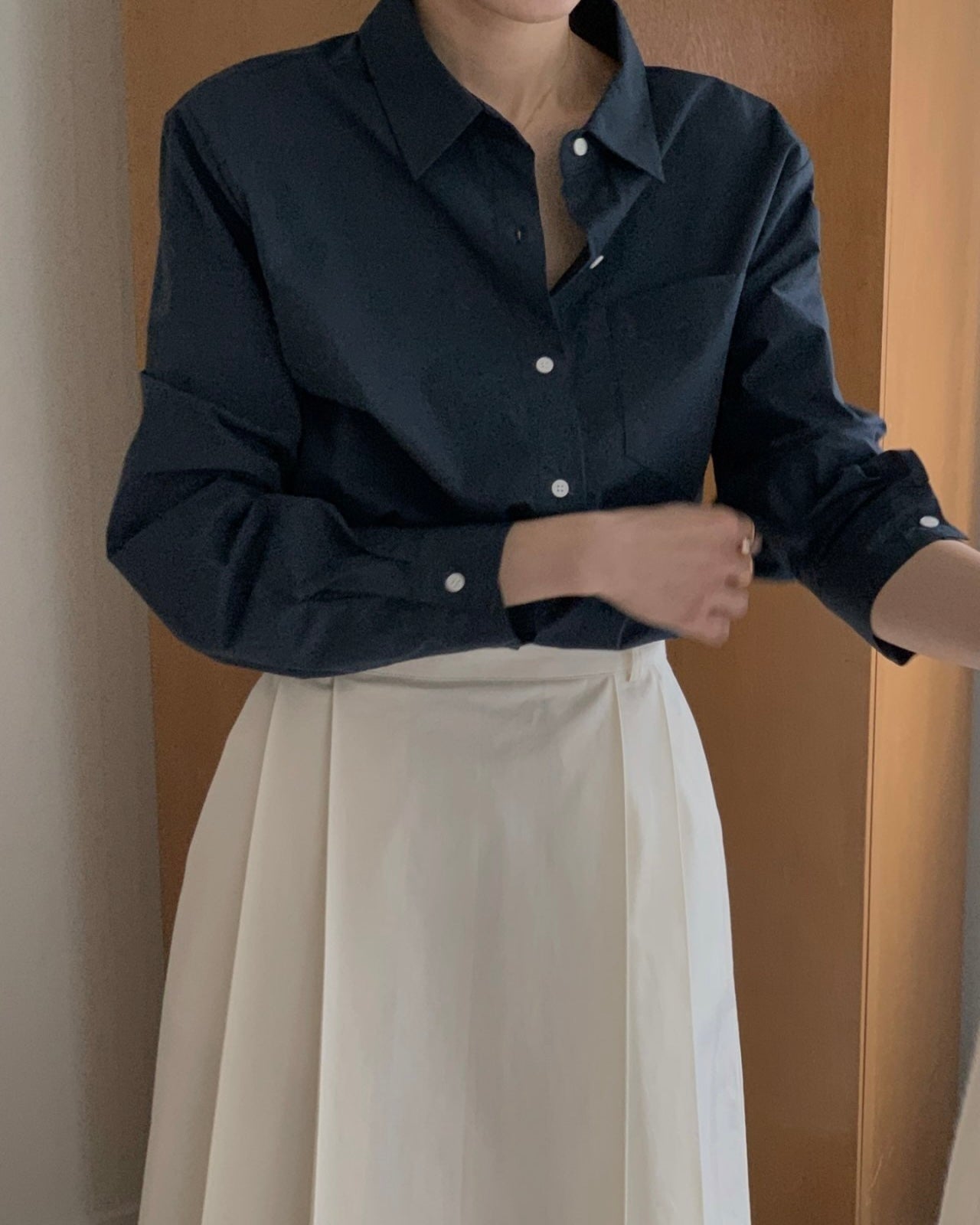 Minimal Pocket Cotton Shirt