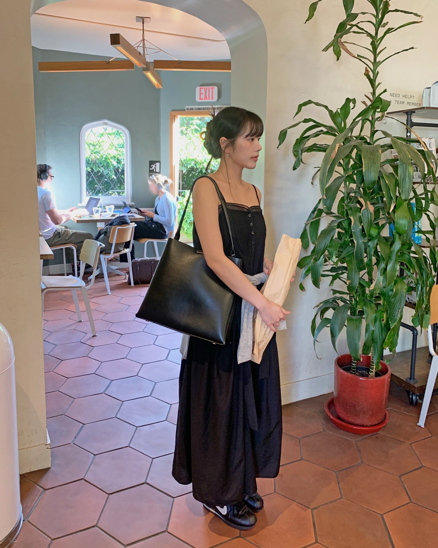 Pintuck Layering Maxi Dress