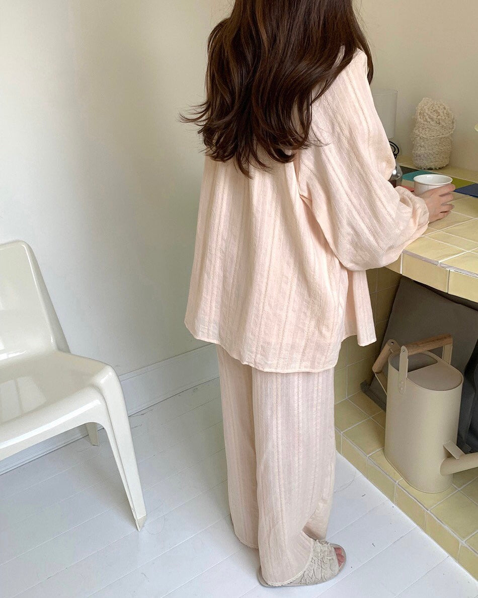 Linen Cami Cardigan Pajama Set