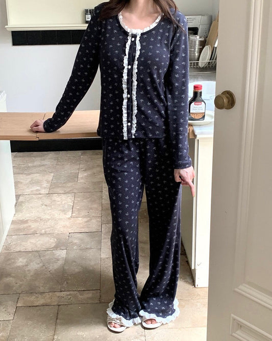 Peach Skin Ditsy Floral Pajamas